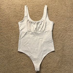 Abercrombie and Fitch White Bodysuit Large